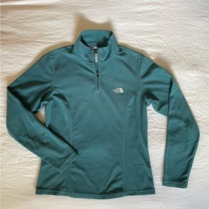 Women’s North Face Quarter Zip Fleece Size M, Teal
